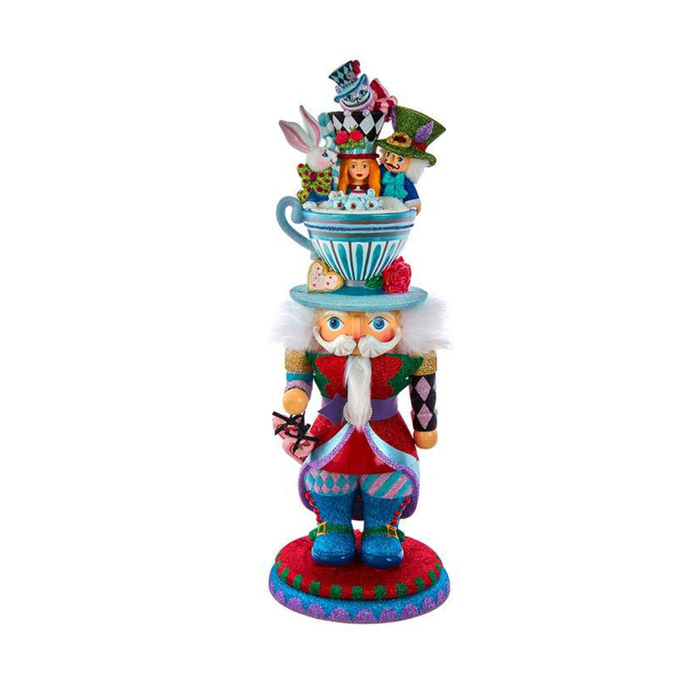 18" Hollywood Nutcrackers™ Alice Teacup Hat Nutcracker by Kurt Adler-0