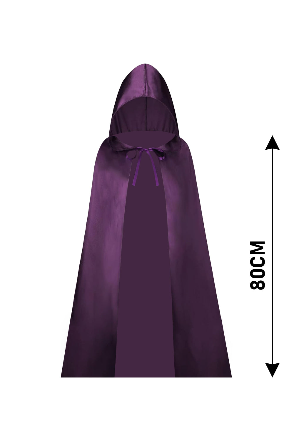 Wickedfun Children's Purple Satin Hooded Cape 80cm